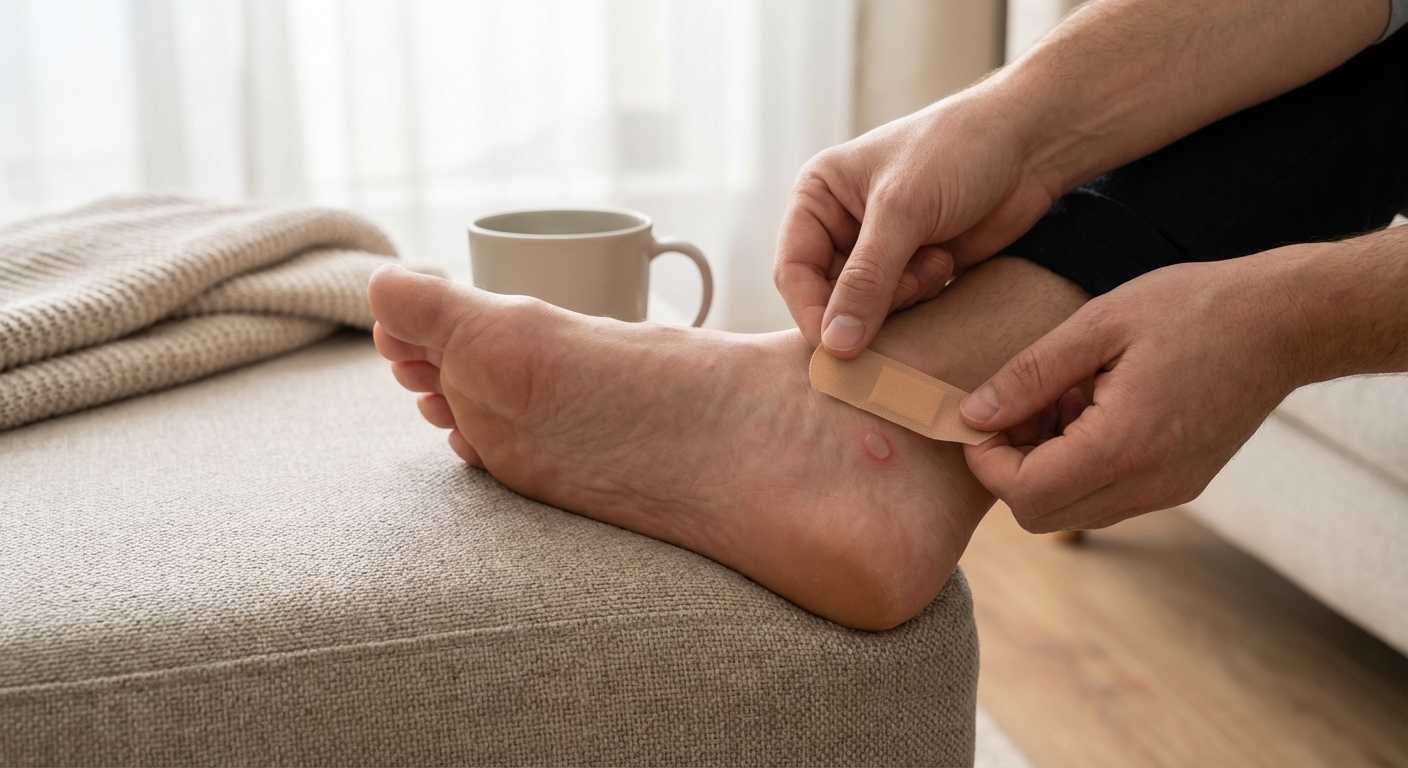 Легкая мозоль на пятке